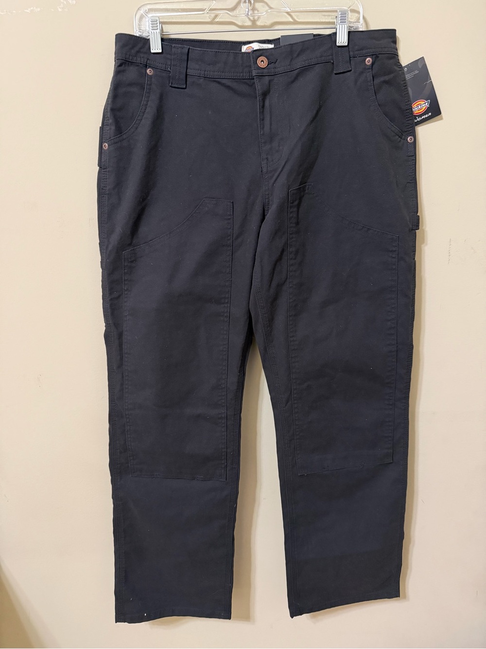 Dickies Women’s double front carpenter Pants Black straight 12 regular nwt work